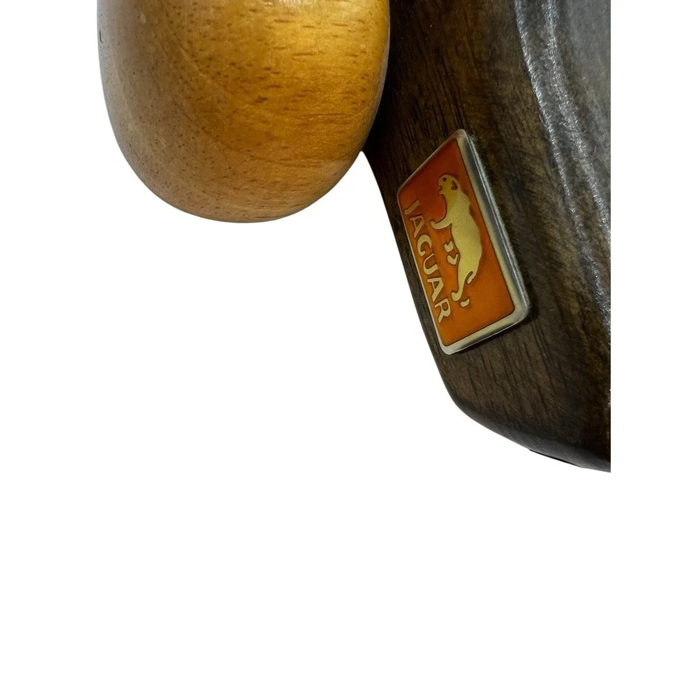 Vintage Jaguar‎ Two-Tone Wooden Back Massager Roller Car Vehicle Collectible